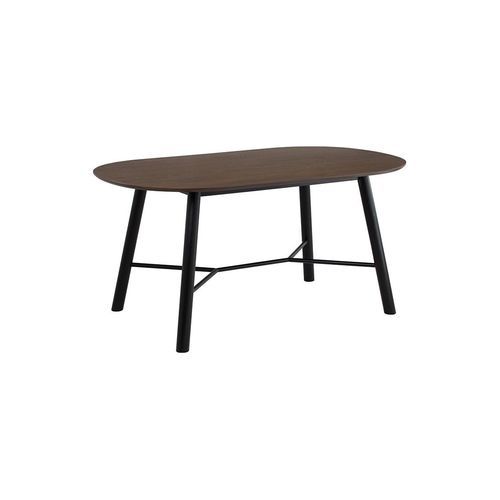 HAROLD Dining Table 160cm - Walnut & Black