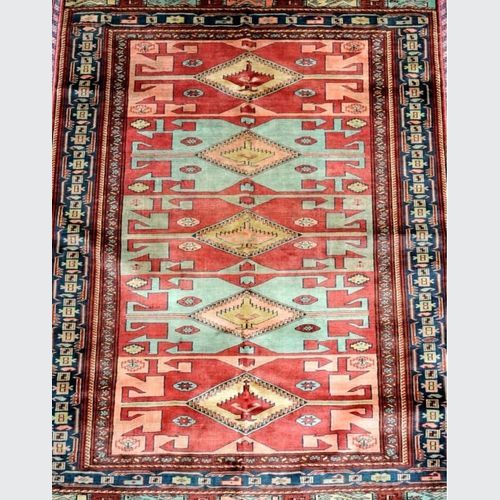 Caucasian 5 Medallion Rug 144x104cm
