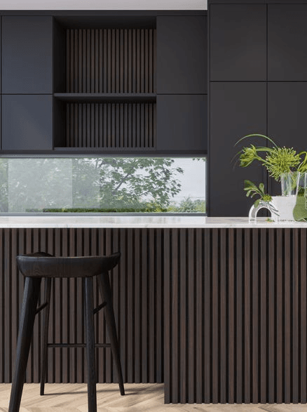 Slat Acoustic Panelling | Natural Ebony