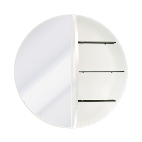 Kzoao 900mm Round White Mirror Cabinet