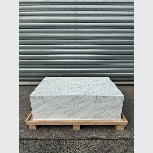 Block Coffee Table - Carrara Marble - Large | Natural Stone Co.