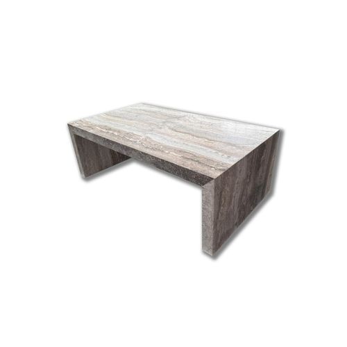 Waterfall Coffee Table - Veincut Silver Travertine | Natural Stone Co.