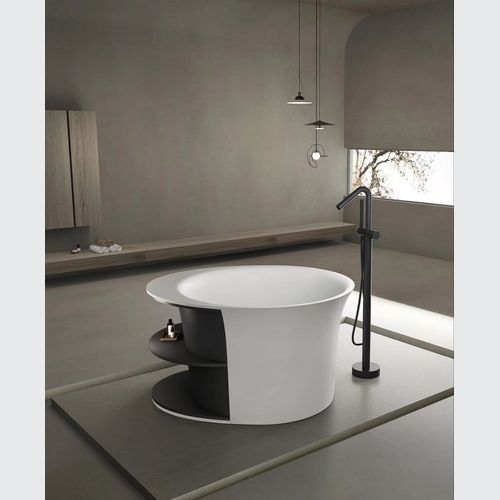 Josei Round Japanese Shelf Soak Tub - 1200mm - MGD01