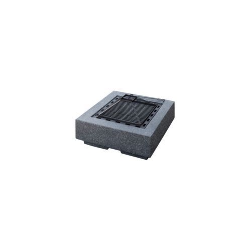 Mgo Square Fire Pit with BBQ Grill Rack, Spark Guard
