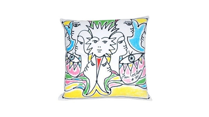 Multi Visages Jean Cocteau Cushion