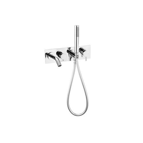Mecca Wall Mount Bath Mixer With Hand Shower Chrome