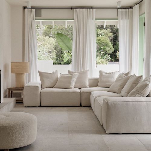 Lennock Round Ottoman