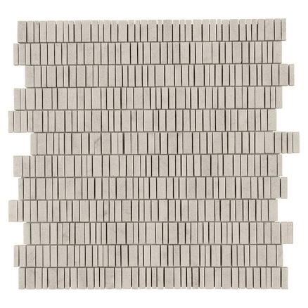 Piccolo Mattone Carrara Sandblasted Mosaic