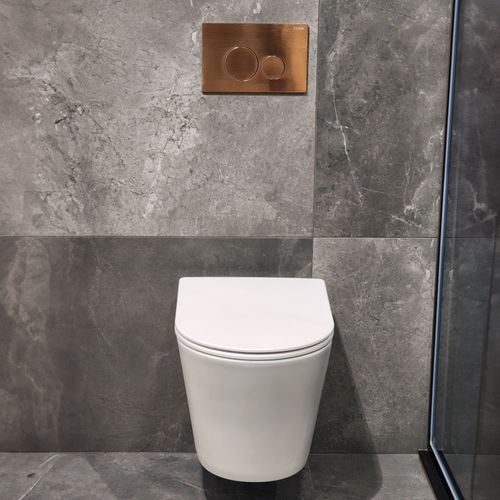 Pure Typhoon Wall Hung Toilet Suite Brushed Copper But