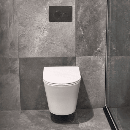 Code Pure Typhoon Wall Hung Toilet Suite X Gunmetal Button