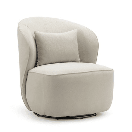 Zuri Swivel Lounge Chair | Bouclé Taupe