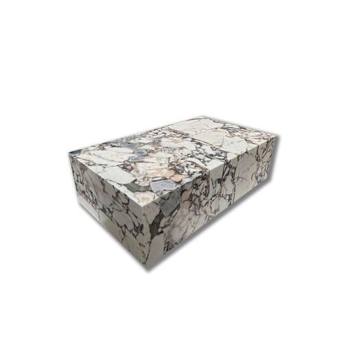 Block Coffee Table - Milky Blue Marble - Small | Natural Stone Co.