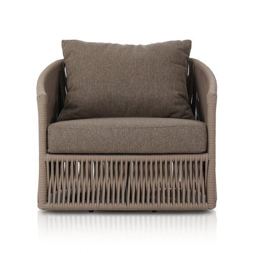 Porto Outdoor Swivel Chair in Ellor Brown
