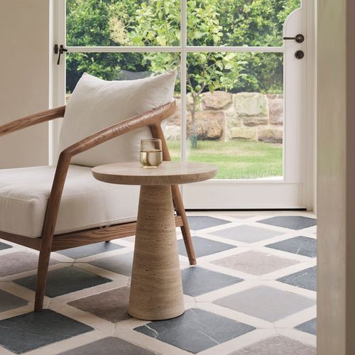 Travertine Kora Side Table