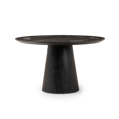 Skye Poker Table in Washed Black & Bluestone