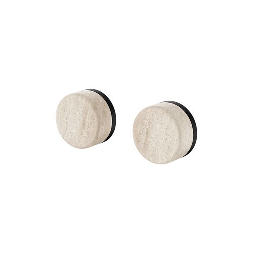 Serenity Wall Top Assembly With Rome Travertine Handle Matte Black