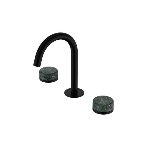 Serenity Basin Set Arc Spout With Verde Alpi Handle Matte Black
