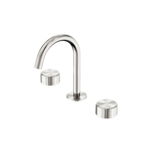Serenity Basin Set Arc Spout With Metal Handle Brushed Nickel