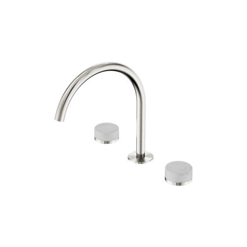 Serenity Bath/Kitchen Set Arc Spout With Carrara Handle Brushed Nickel