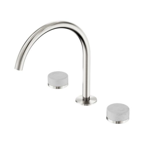 Serenity Bath/Kitchen Set Arc Spout With Carrara Handle Brushed Nickel