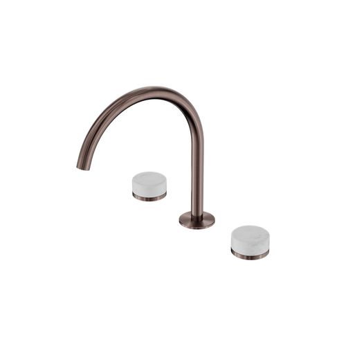 Serenity Bath/Kitchen Set Arc Spout With Carrara Handle Brushed Bronze