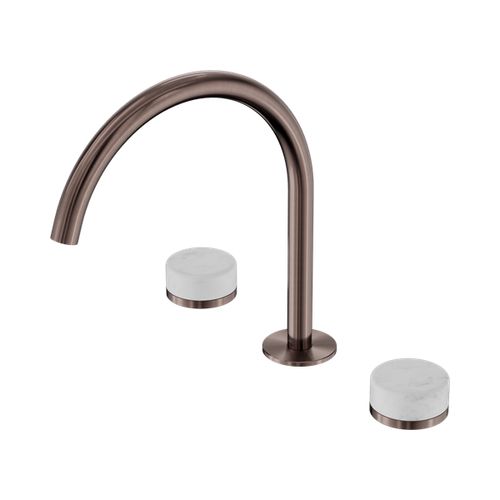 Serenity Bath/Kitchen Set Arc Spout With Carrara Handle Brushed Bronze