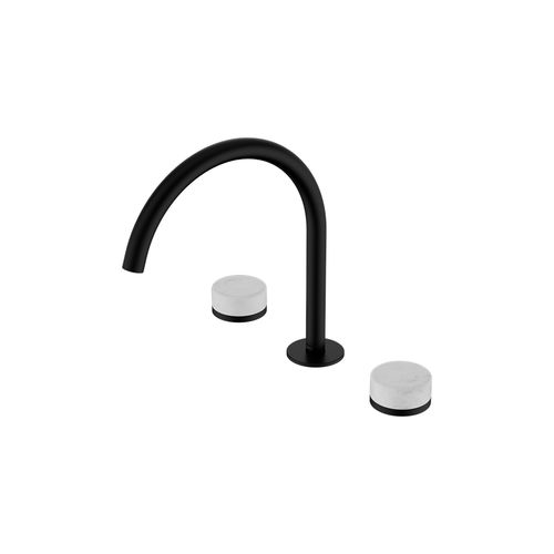 Serenity Bath/Kitchen Set Arc Spout With Carrara Handle Matte Black