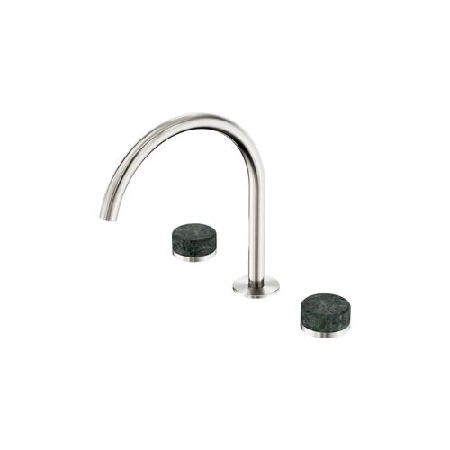 Serenity Bath/Kitchen Set Arc Spout With Verde Alpi Handle Brushed Nickel