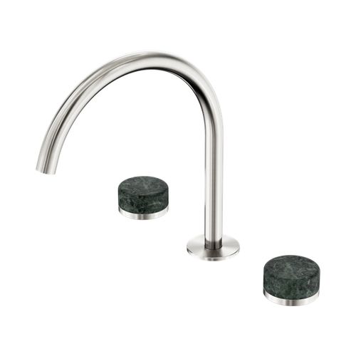 Serenity Bath/Kitchen Set Arc Spout With Verde Alpi Handle Brushed Nickel