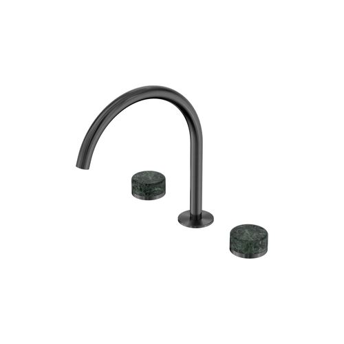 Serenity Bath/Kitchen Set Arc Spout With Verde Alpi Handle Gun Metal
