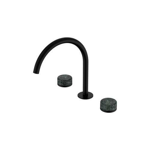 Serenity Bath/Kitchen Set Arc Spout With Verde Alpi Handle Matte Black