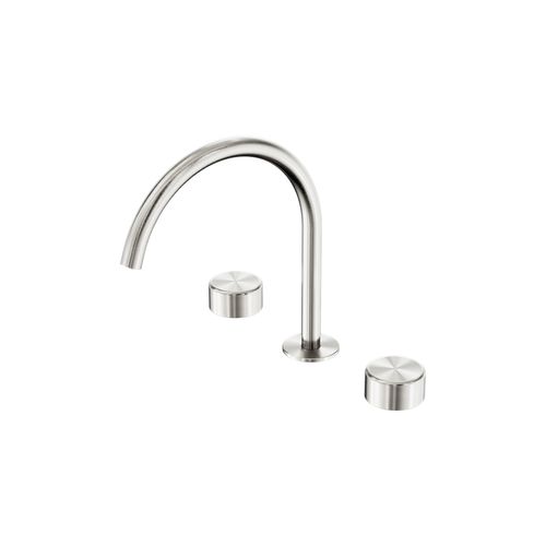 Serenity Bath/Kitchen Set Arc Spout With Metal Handle Brushed Nickel