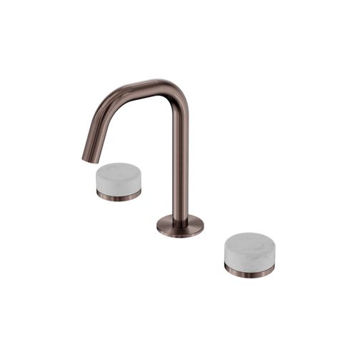 Serenity Basin Set Edge Spout With Carrara Handle Brushed Bronze