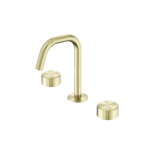 Serenity Basin Set Edge Spout With Metal Handle Brushed Gold
