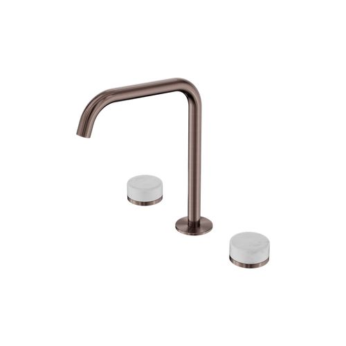 Serenity Bath/Kitchen Set Edge Spout With Carrara Handle Brushed Bronze