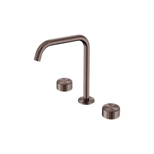 Serenity Bath/Kitchen Set Edge Spout With Metal Handle Brushed Bronze