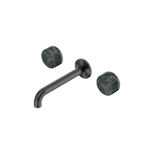 Serenity Wall Basin Set 160mm Spout With Verde Alpi Handle Gun Metal
