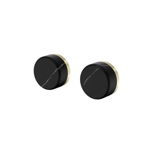 Serenity Wall Top Assembly With Marquina Black Handle Brushed Gold