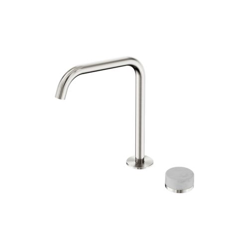 Serenity Bath/Kitchen Mixer Edge Spout Carrara Handle Brushed Nickel