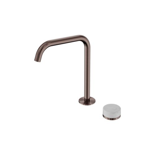 Serenity Bath/Kitchen Mixer Edge Spout Carrara Handle Brushed Bronze