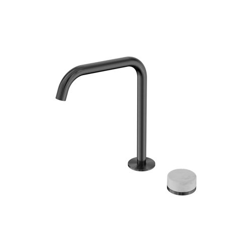 Serenity Bath/Kitchen Mixer Edge Spout Carrara Handle Gun Metal