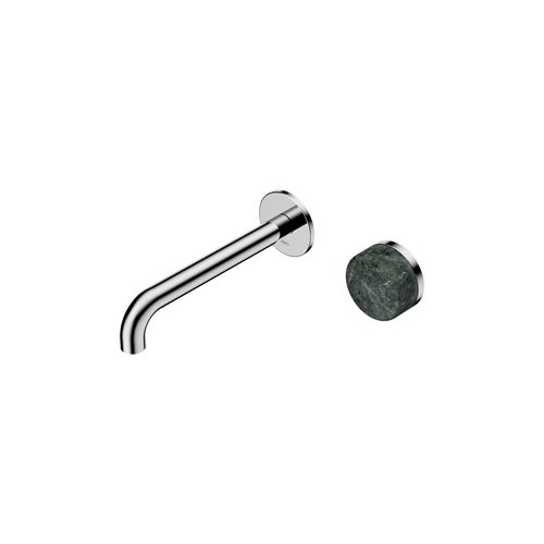 Serenity Wall Basin Mixer 185mm Spout Verde Alpi Handle Chrome