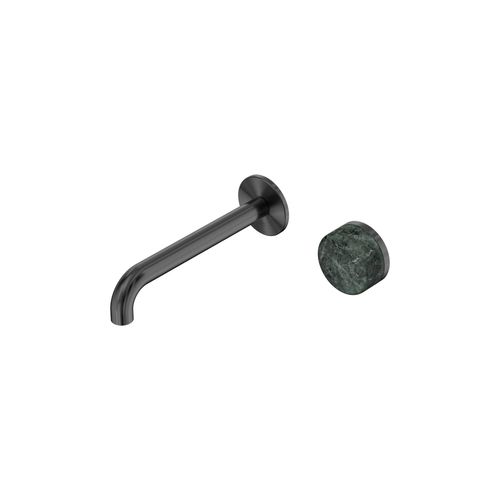 Serenity Wall Basin Mixer 160mm Spout Verde Alpi Handle Gun Metal