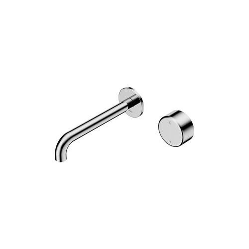 Serenity Wall Basin Mixer 220mm Spout Metal Handle Chrome