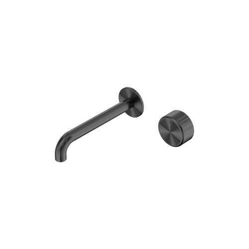 Serenity Wall Basin Mixer 160mm Spout Metal Handle Gun Metal