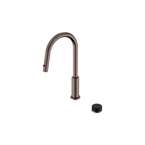 Serenity pull out kitchen Set Marquina Black Handle Brushed Bronze