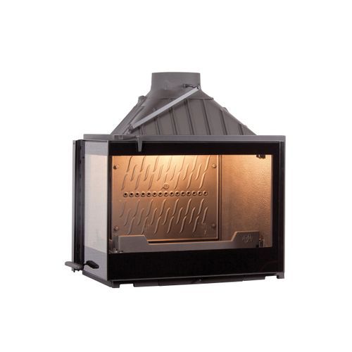 Seguin Europa 7Vl - Two Sided Black Glass Fireplace.