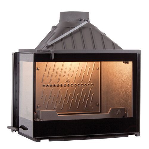 Seguin Europa 7Vl - Two Sided Black Glass Fireplace.