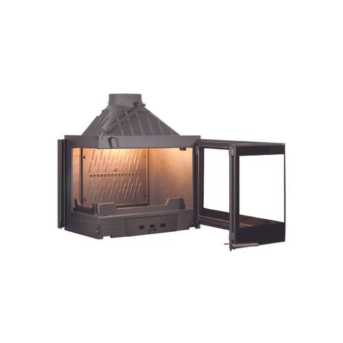 Seguin Europa 7Vl - Two Sided Black Glass Fireplace.