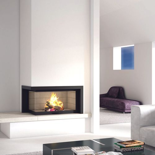 Axis H1200 Vlg | Two Sided Wood Fireplace